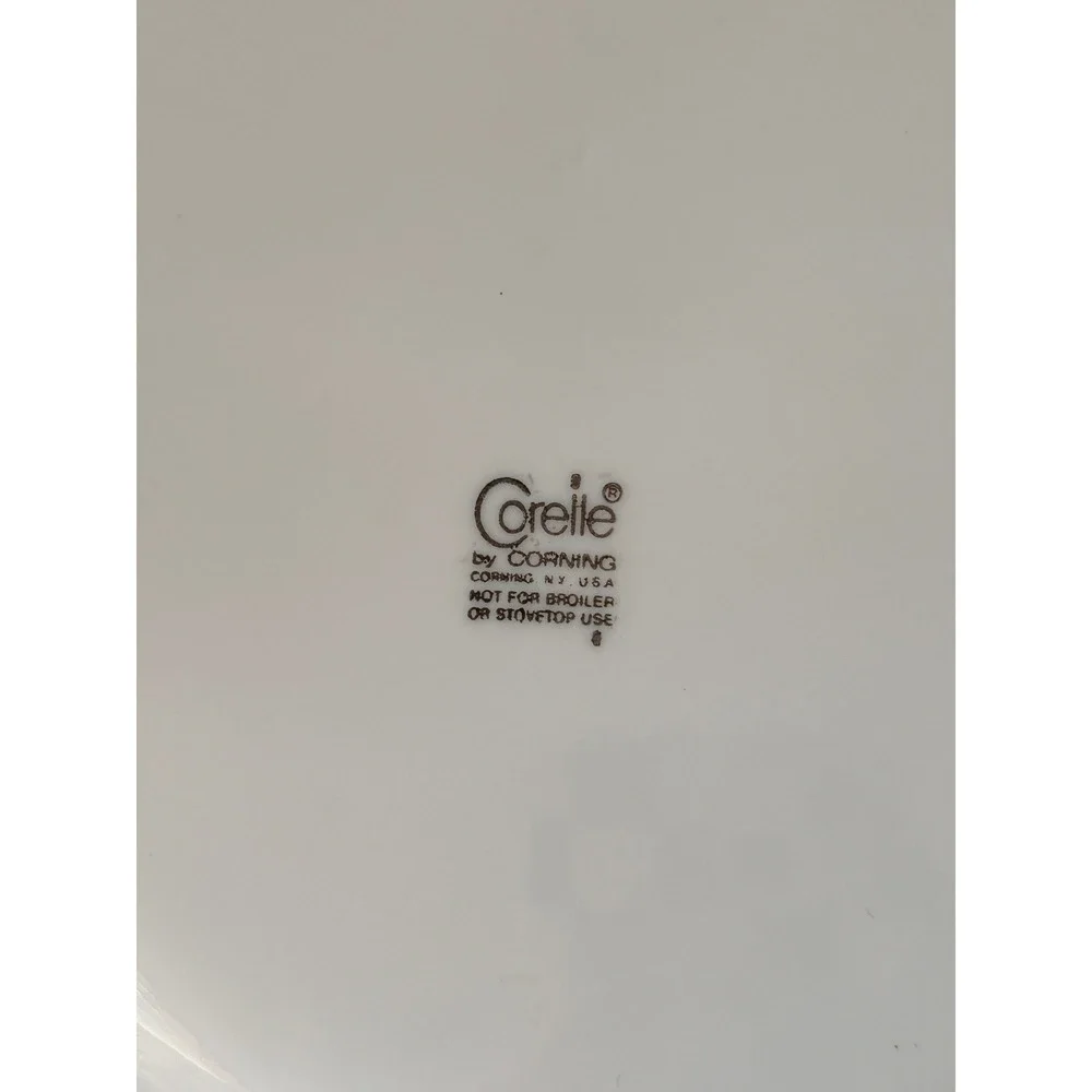 Corelle by Corning Yellow Striped Salad Plates Vitrelle Glass Set of 4 8.5